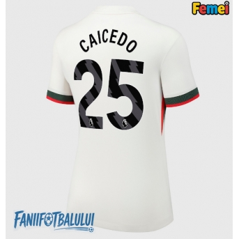 Chelsea Moises Caicedo #25 Tricou Fotbal Replică 2025-26 Femei Deplasare